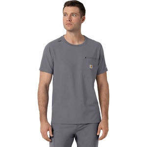 image:imageCarhartt Force CrossFlex Mens Crew Neck Scrub TopPewter