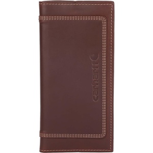 image:imageCarhartt Leather TripleStitched Trifold Wallet Brown  Mens Rugged Triple Stitch Wallets Available in Multiple StylesBrown Rodeo
