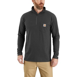 image:imageCarhartt Mens 104255 Force Relaxed Fit Quarter Zip Pocket TShirtCarbon Heather