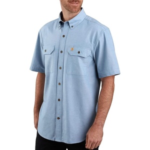 image:imageCarhartt Mens 104369 Loose Fit Midweight ShirtBlue Chambray