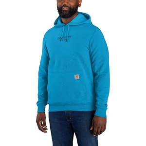 image:imageCarhartt Mens 106655 Force Relaxed Fit Lightweight Logo Graphic SweatAtomic Blue