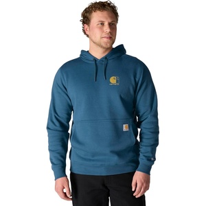 image:imageCarhartt Mens 106655 Force Relaxed Fit Lightweight Logo Graphic SweatDark Horizon Blue
