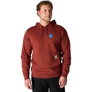 image:imageCarhartt Mens 106655 Force Relaxed Fit Lightweight Logo Graphic SweatDark Spice Red