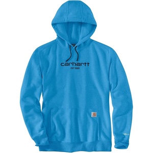image:imageCarhartt Mens 106655 Force Relaxed Fit Lightweight Logo Graphic SweatEngineer Blue Heather