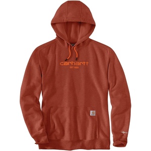 image:imageCarhartt Mens 106655 Force Relaxed Fit Lightweight Logo Graphic SweatSaddle Red Heather