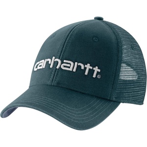 image:imageCarhartt Mens Canvas MeshBack Logo Graphic CapDark Harbor TealApproaching Storm