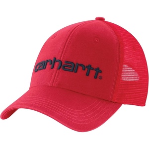 image:imageCarhartt Mens Canvas MeshBack Logo Graphic CapFire Red