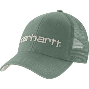 image:imageCarhartt Mens Canvas MeshBack Logo Graphic CapGreen SlateMalt