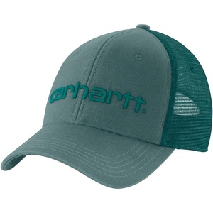 image:imageCarhartt Mens Canvas MeshBack Logo Graphic CapSea Pine