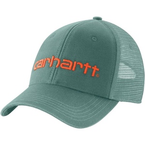 image:imageCarhartt Mens Canvas MeshBack Logo Graphic CapSlate Green