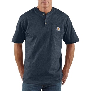 image:imageCarhartt Mens Dearborn Loose Henley TShirtDark Cobalt Blue Heather