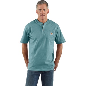 image:imageCarhartt Mens Dearborn Loose Henley TShirtSummer Blue Heather