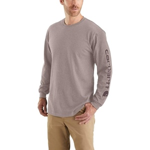 image:imageCarhartt Mens Dearborn Loose LongSleeve Logo TShirt CloseoutAsh Violet Heather