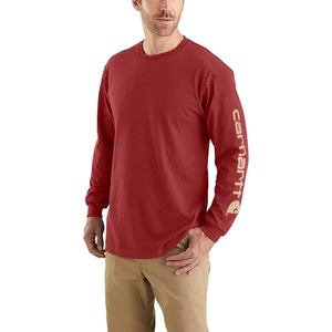 image:imageCarhartt Mens Dearborn Loose LongSleeve Logo TShirt CloseoutCrabapple Heather