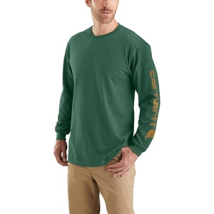 image:imageCarhartt Mens Dearborn Loose LongSleeve Logo TShirt CloseoutFrosted Balsam Heather