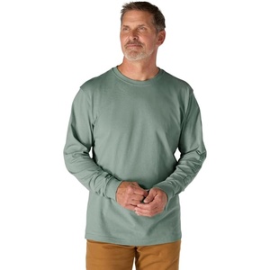 image:imageCarhartt Mens Dearborn Loose LongSleeve Logo TShirt CloseoutGreen Slate