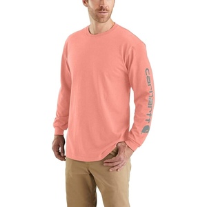 image:imageCarhartt Mens Dearborn Loose LongSleeve Logo TShirt CloseoutHibiscus Heather