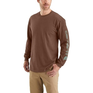image:imageCarhartt Mens Dearborn Loose LongSleeve Logo TShirt CloseoutMocha Heather