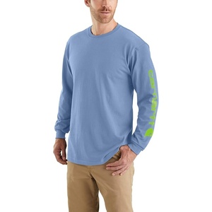 image:imageCarhartt Mens Dearborn Loose LongSleeve Logo TShirt CloseoutSkystone