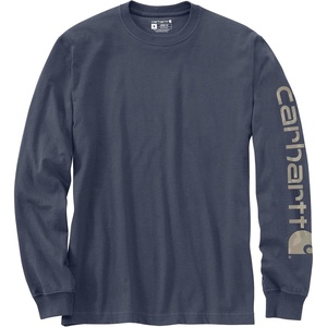 image:imageCarhartt Mens Dearborn Loose LongSleeve Logo TShirt CloseoutSuperstorm
