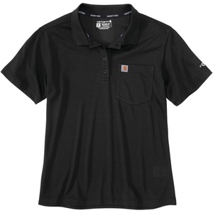 image:imageCarhartt Mens Force Relaxed Fit Lightweight ShortSleeve Pocket PoloBlack