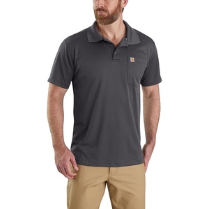 image:imageCarhartt Mens Force Relaxed Fit Lightweight ShortSleeve Pocket PoloShadow