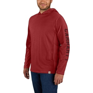 image:imageCarhartt Mens Force Relaxed Fit Midweight LongSleeve Logo Graphic Hooded TShirtCrabapple
