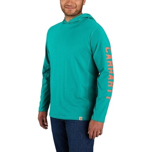 image:imageCarhartt Mens Force Relaxed Fit Midweight LongSleeve Logo Graphic Hooded TShirtDragonfly