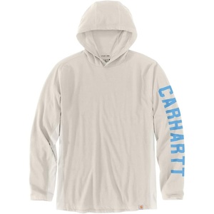 image:imageCarhartt Mens Force Relaxed Fit Midweight LongSleeve Logo Graphic Hooded TShirtMalt