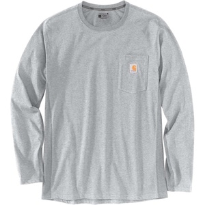 image:imageCarhartt Mens Force Relaxed Fit Midweight LongSleeve Pocket TShirtHeather Grey