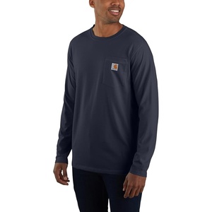 image:imageCarhartt Mens Force Relaxed Fit Midweight LongSleeve Pocket TShirtNavy