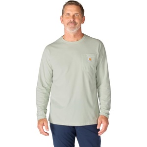 image:imageCarhartt Mens Force Relaxed Fit Midweight LongSleeve Pocket TShirtSmoked Teal