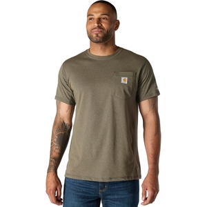 image:imageCarhartt Mens Force Relaxed Fit Midweight ShortSleeve Pocket TShirtBasil Heather
