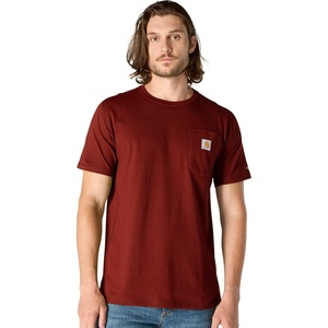 image:imageCarhartt Mens Force Relaxed Fit Midweight ShortSleeve Pocket TShirtDark Spice Red Heather