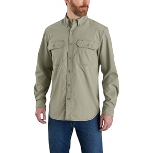 image:imageCarhartt Mens Force Sun Defender Chambray Relaxed Ls ShirtBurnt Olive