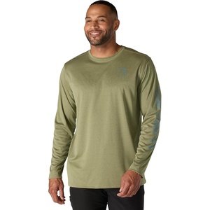 image:imageCarhartt Mens Force Sun Defender Lightweight LongSleeve Logo Graphic TShirtDark Bronzed Green Heather