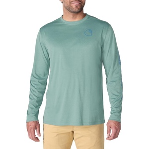 image:imageCarhartt Mens Force Sun Defender Lightweight LongSleeve Logo Graphic TShirtHarbor Teal Heather