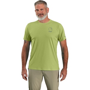 image:imageCarhartt Mens Force Sun Defender Lightweight ShortSleeve Logo Graphic TShirtAlgae Green