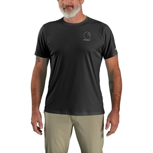 image:imageCarhartt Mens Force Sun Defender Lightweight ShortSleeve Logo Graphic TShirtBlack