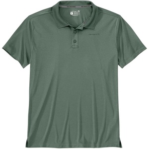 image:imageCarhartt Mens Force Sun Defender Relaxed Fit Lightweight ShortSleeve PoloGreen Slate Heather