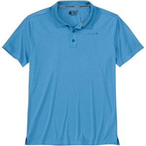 image:imageCarhartt Mens Force Sun Defender Relaxed Fit Lightweight ShortSleeve PoloTranquil Blue Heather