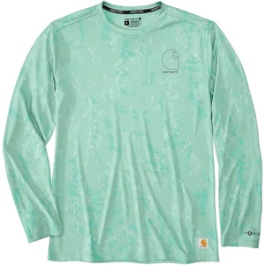 image:imageCarhartt Mens Force Sun Defender Relaxed Print Ls TShirtFresh Mint Terrain Camo