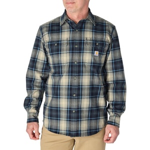 image:imageCarhartt Mens Hubbard Loose Ls Plaid ShirtNavy