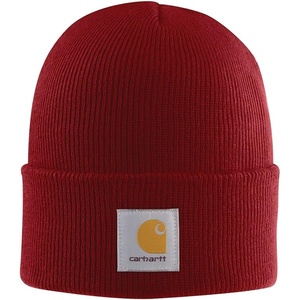 image:imageCarhartt Mens Knit Cuffed Beanie CloseoutDark Crimson
