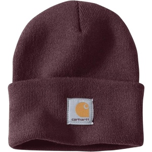 image:imageCarhartt Mens Knit Cuffed Beanie CloseoutDeep Wine