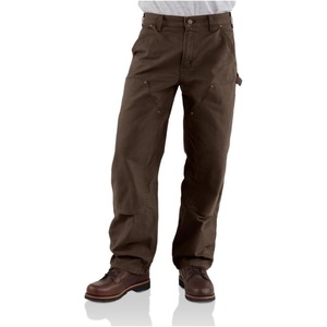 image:imageCarhartt Mens Loose Straight Washed Duck DoubleFront DungareeDark Brown
