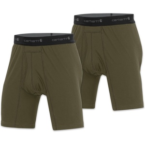 image:imageCarhartt Mens MBB124 5 Inch Basic Boxer Brief 2PackBurnt