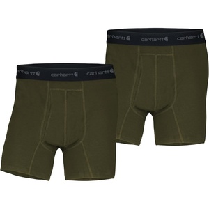 image:imageCarhartt Mens MBB124 5 Inch Basic Boxer Brief 2PackBurnt Olive