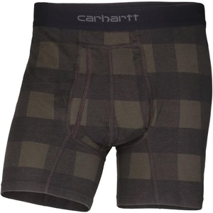 image:imageCarhartt Mens MBB124 5 Inch Basic Boxer Brief 2PackHubbard Plaid