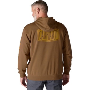 image:imageCarhartt Mens Rain Defender Loose Fit Midweight Logo Graphic SweatshirtCarhartt Brown
